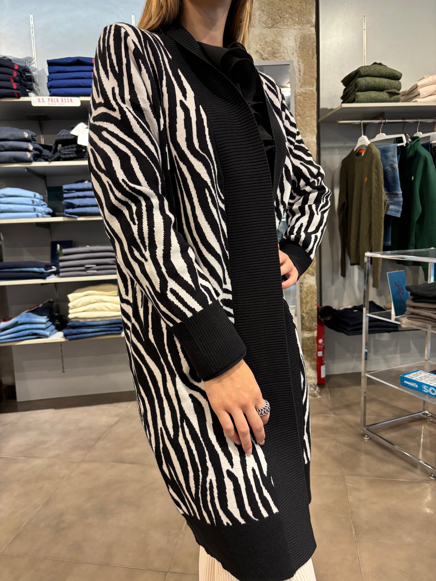 Cardigan fantasia zebra