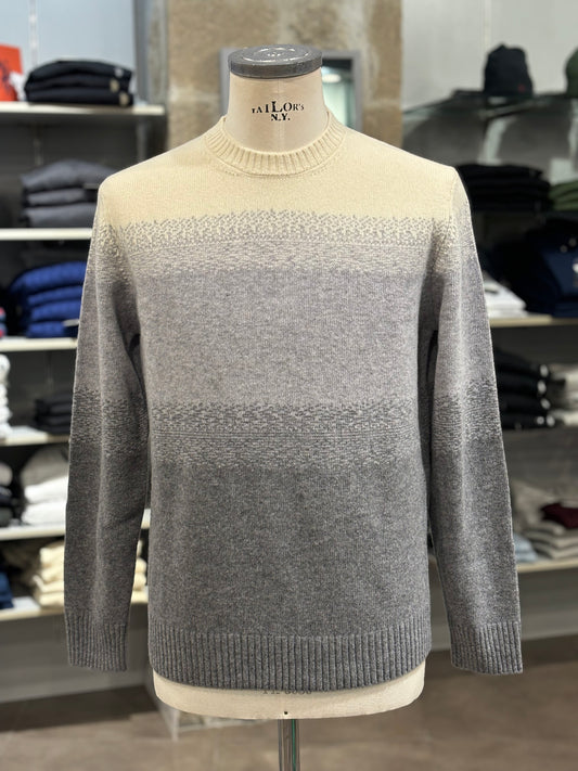 Maglione MASQ panna e grigio