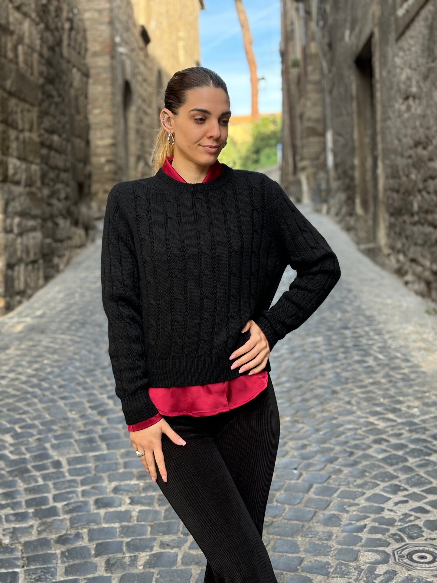 Maglione armony misto cashmere nero