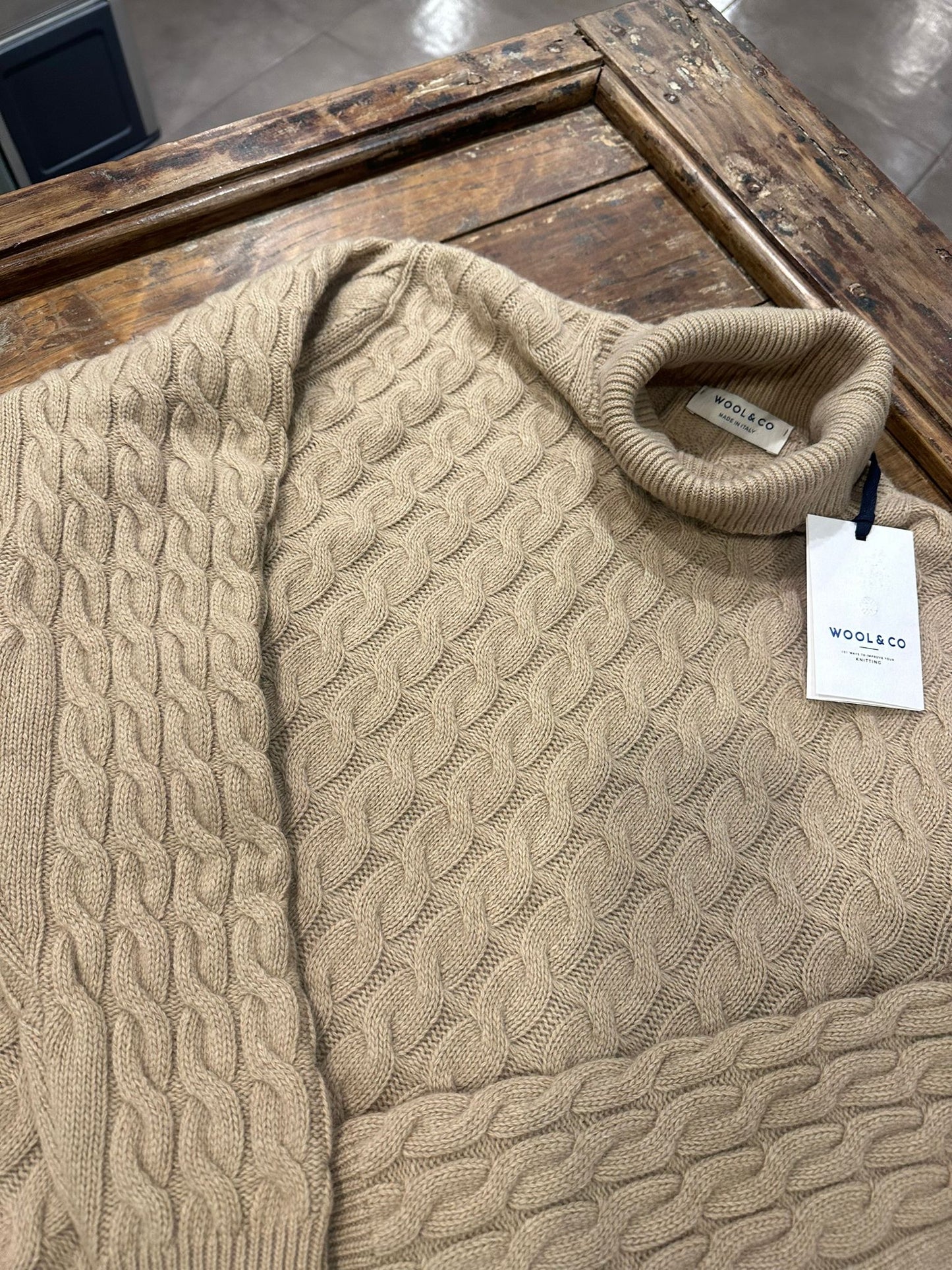 Dolcevita treccia Wool&co beige