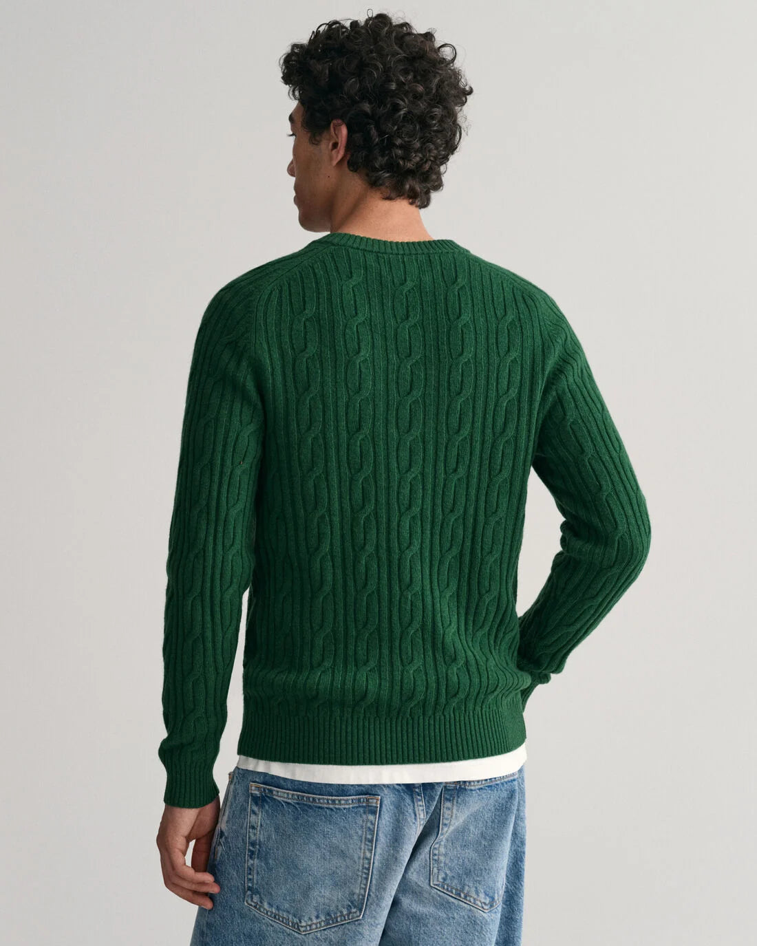 MAGLIONE TRECCIA VERDE FORESTA