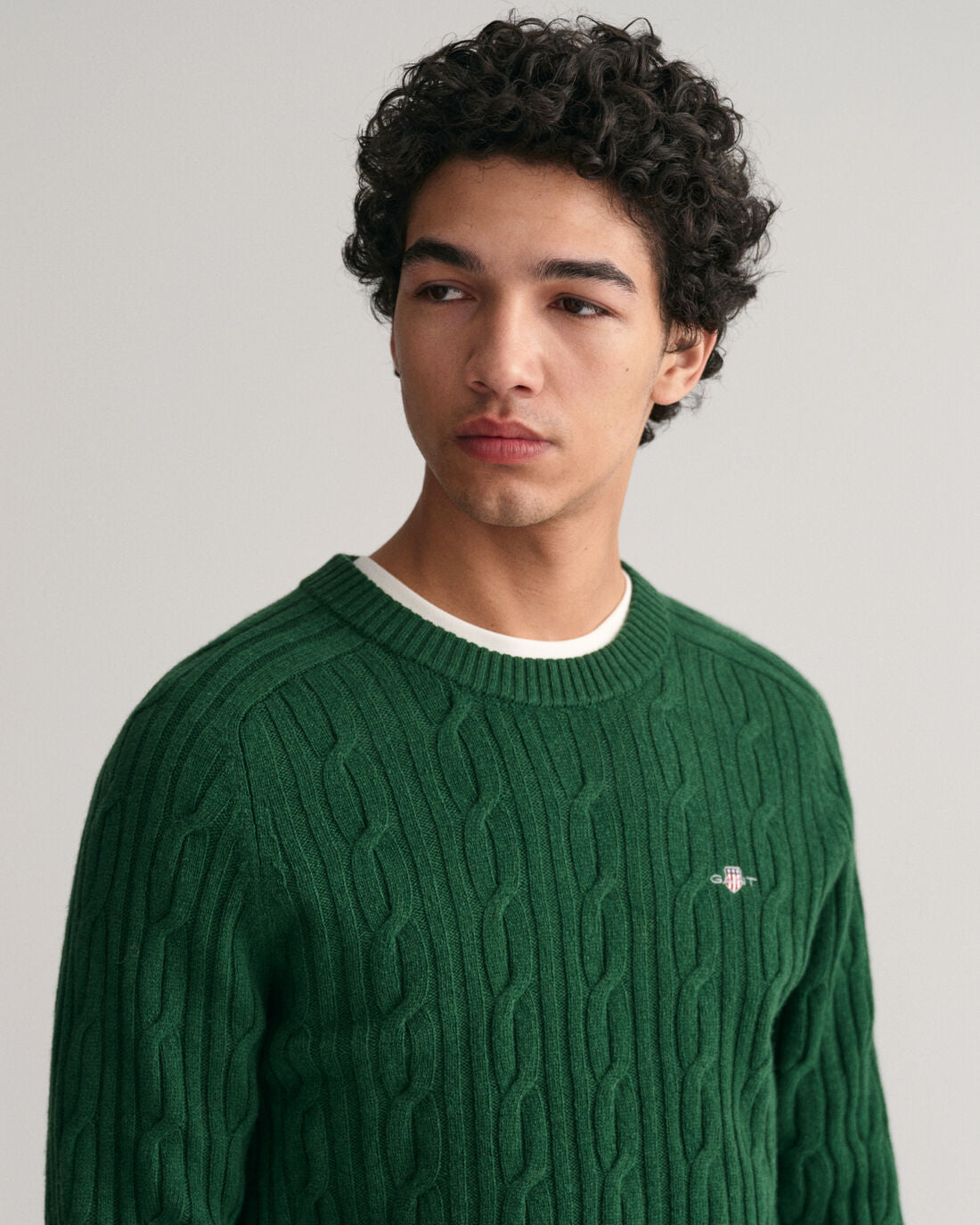 MAGLIONE TRECCIA VERDE FORESTA